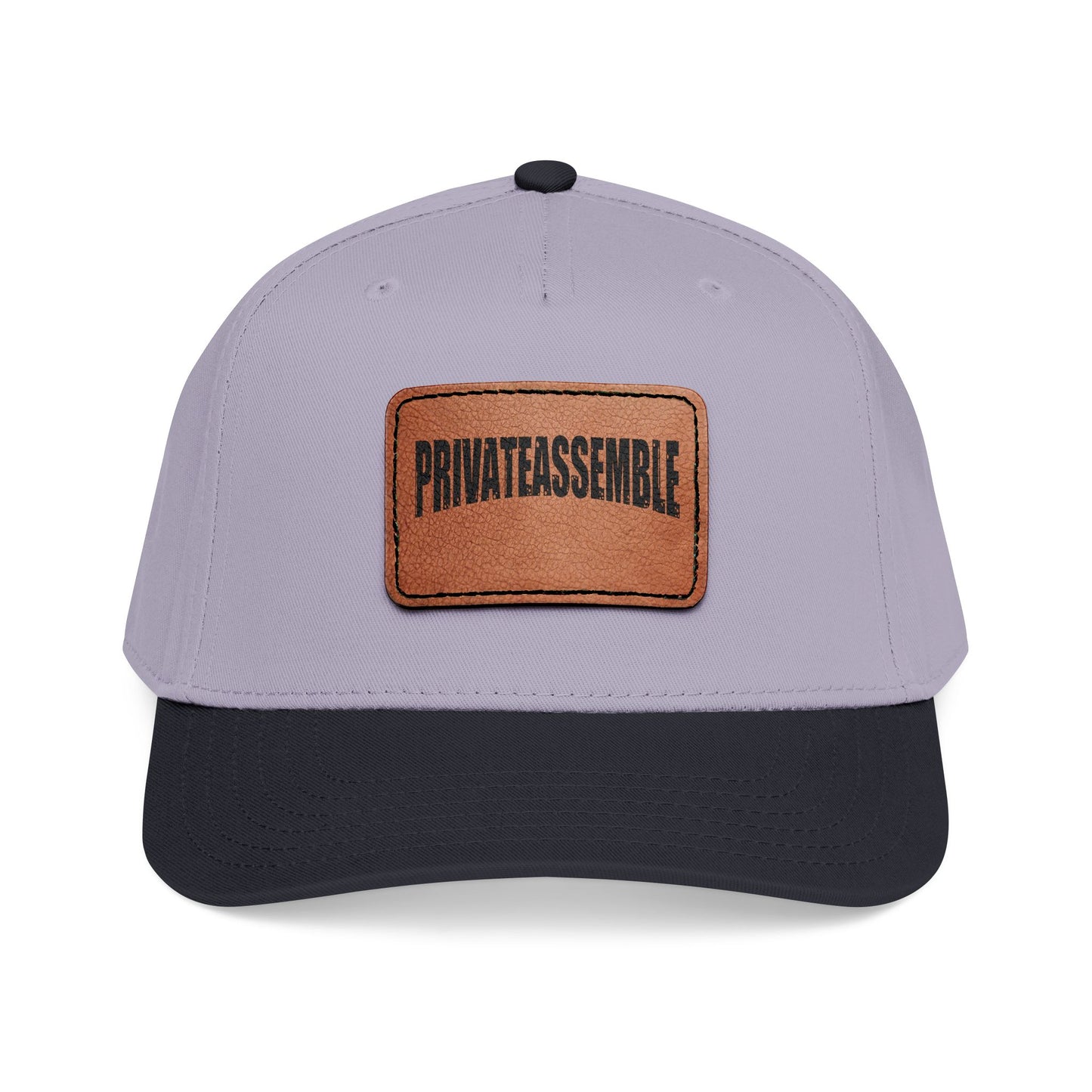 Mid Profile Baseball Cap with Leather Patch (Rectangle)