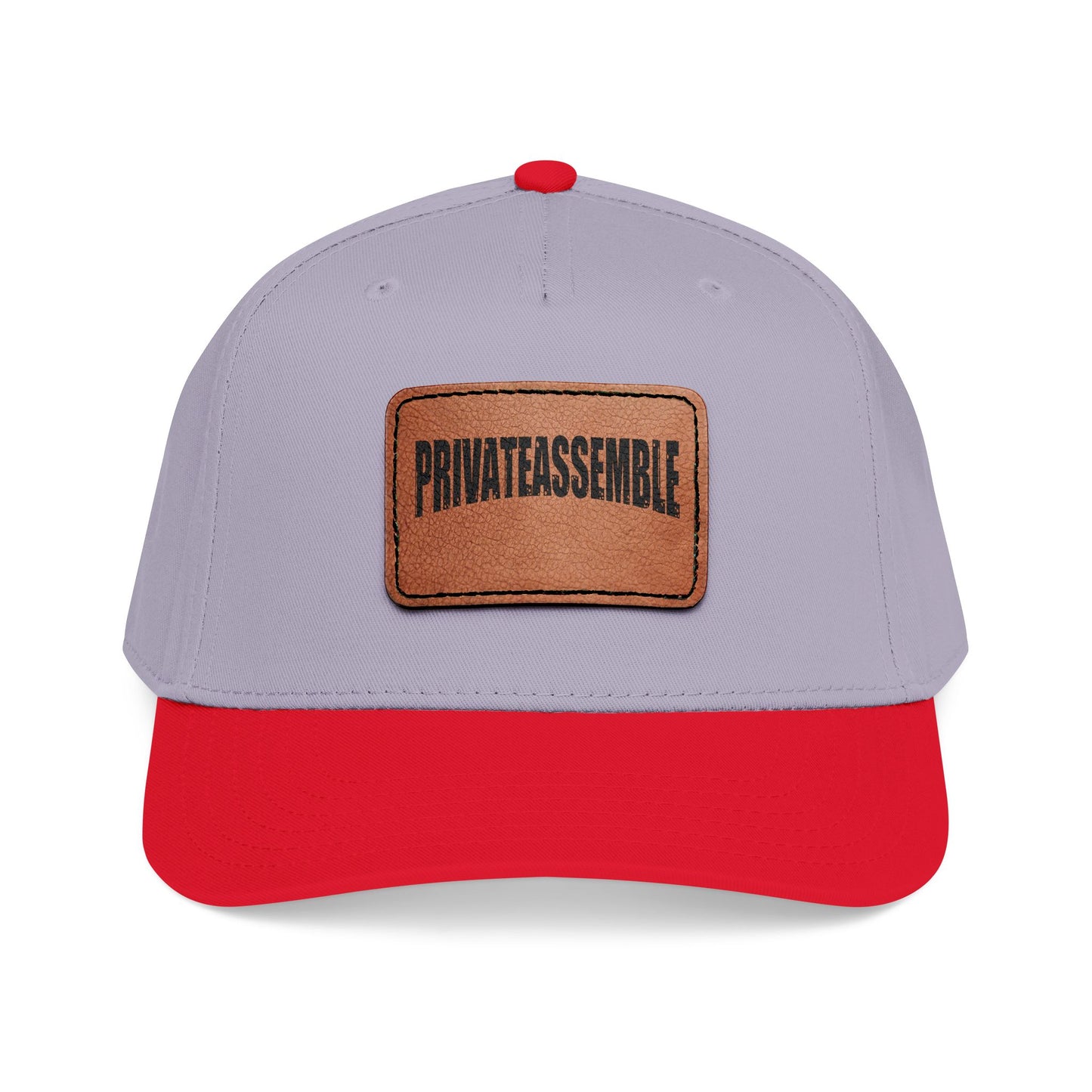 Mid Profile Baseball Cap with Leather Patch (Rectangle)