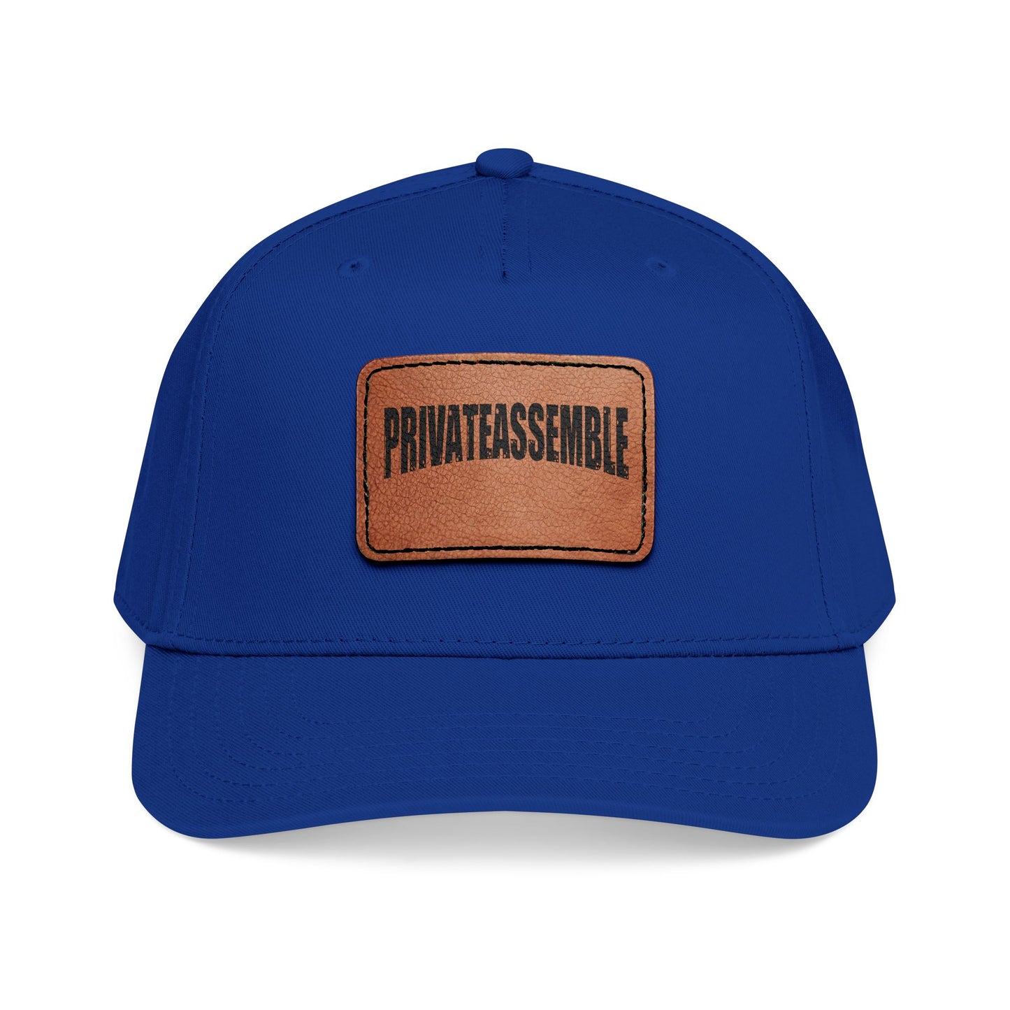 Mid Profile Baseball Cap with Leather Patch (Rectangle)
